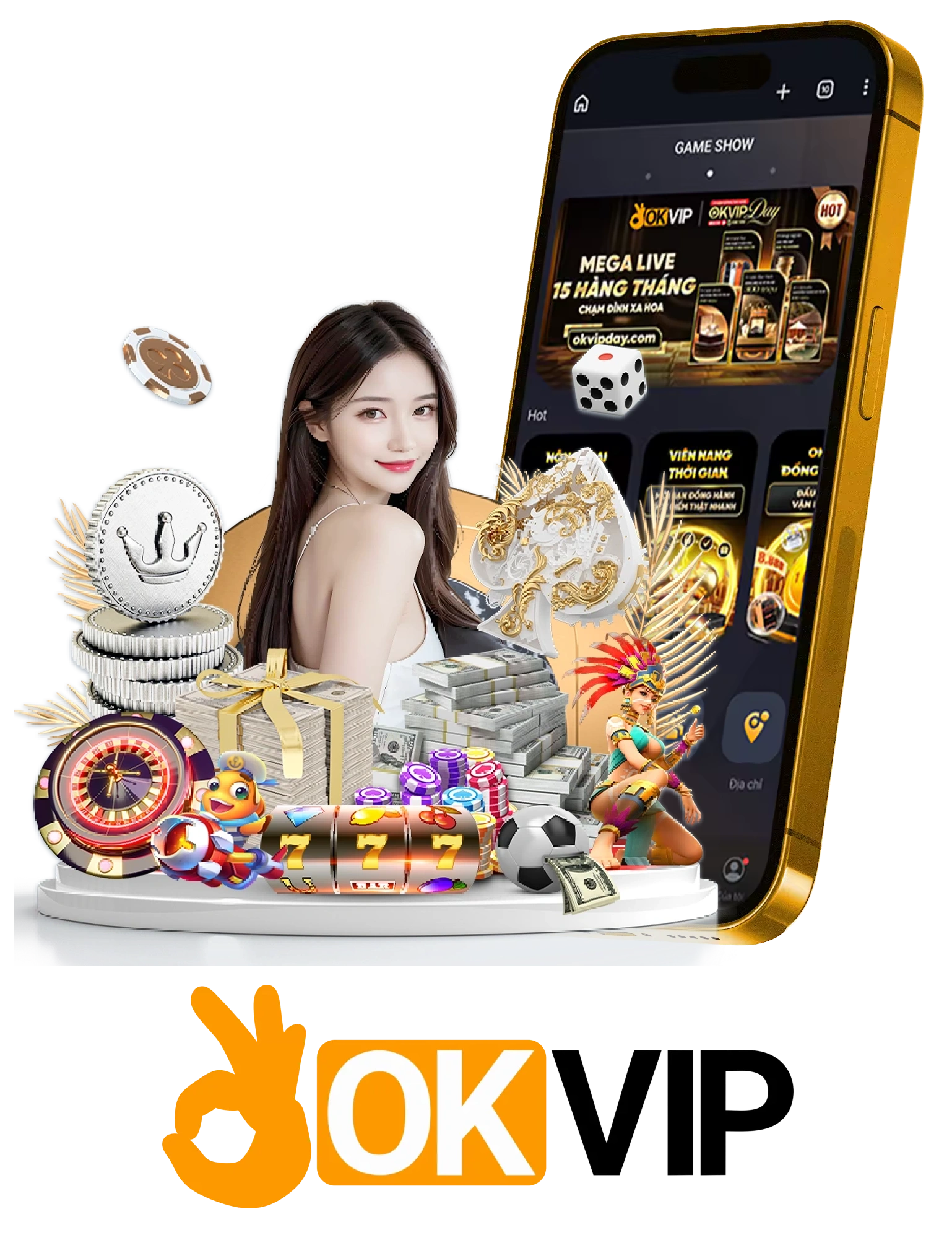 Ứng dụng OKVIP trên điện thoại và máy tính bảng
